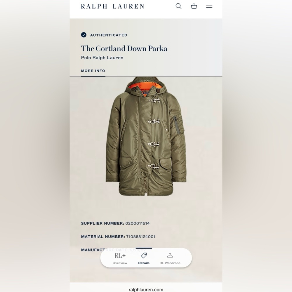 Polo Ralph Lauren The Cortland Down Parka